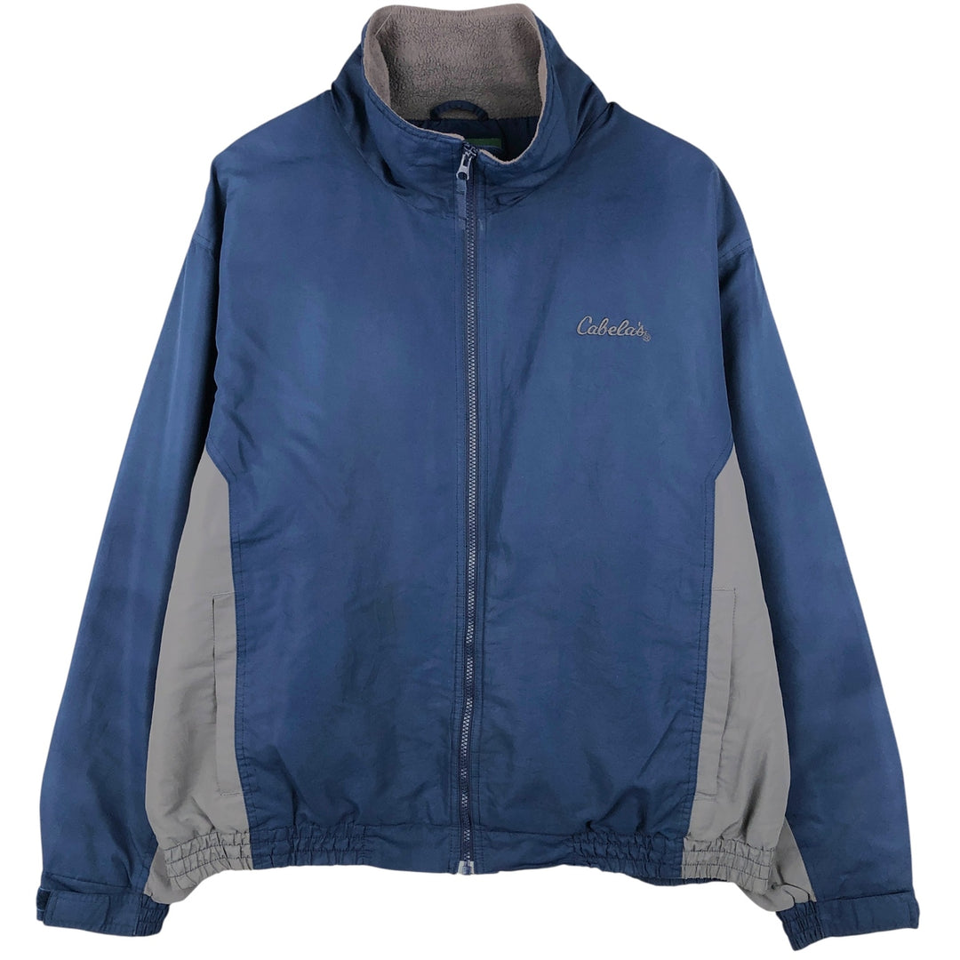 90s-00'S Cabelas padded windbreaker, men's size XL polyester navy blue type Vintage Second Hand