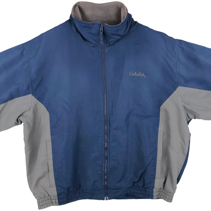 90s-00'S Cabelas padded windbreaker, men's size XL polyester navy blue type Vintage Second Hand