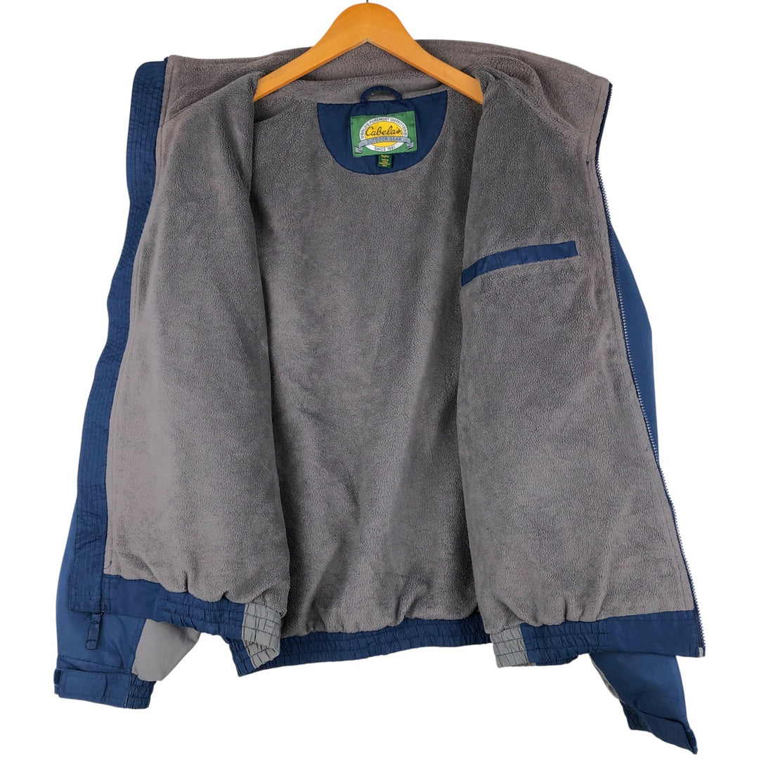 90s-00'S Cabelas padded windbreaker, men's size XL polyester navy blue type Vintage Second Hand