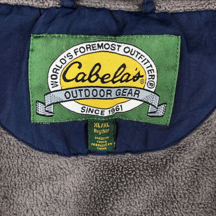 90s-00'S Cabelas padded windbreaker, men's size XL polyester navy blue type Vintage Second Hand