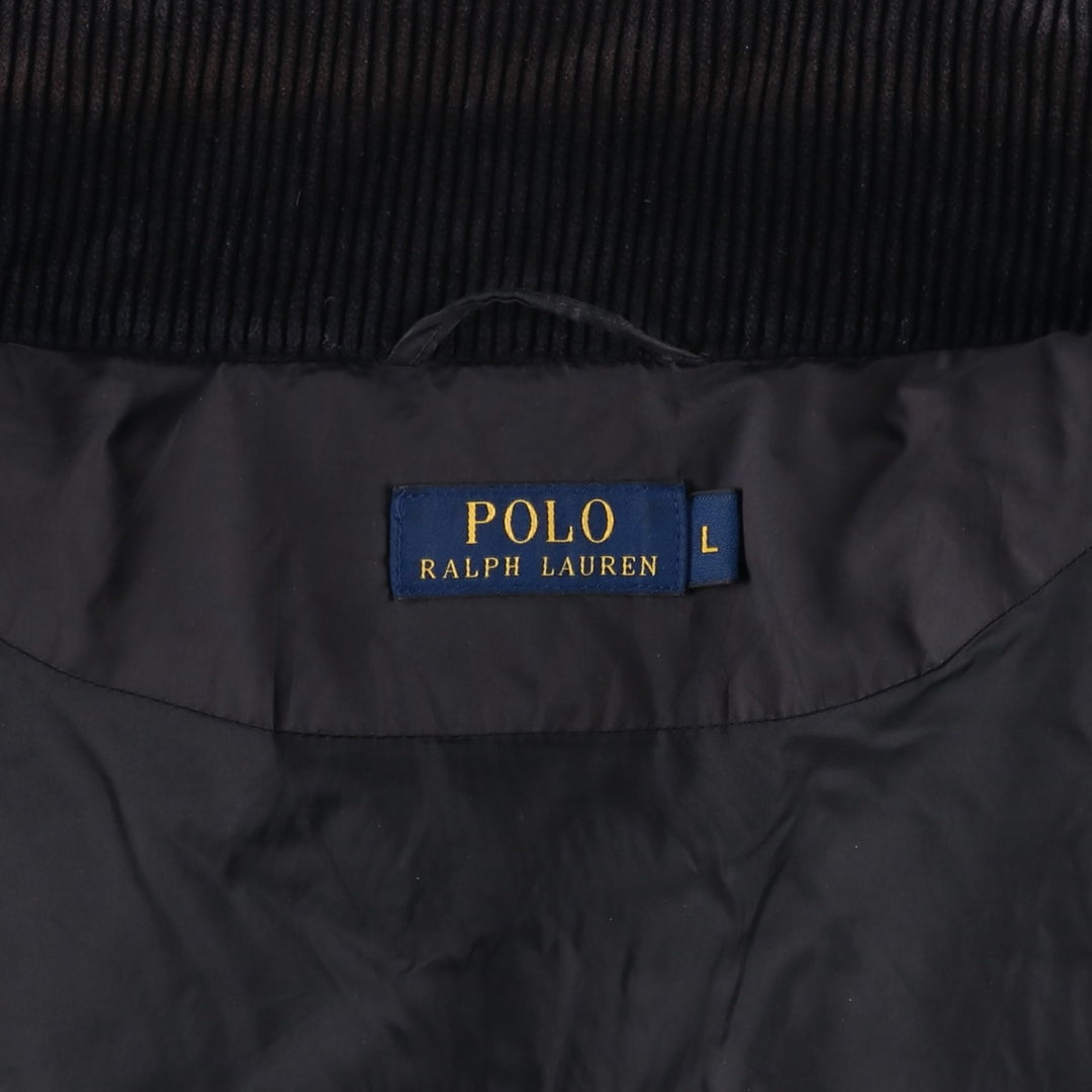 Ralph Lauren POLO by Ralph Lauren Quilted Puffer Jacket, Men's Size L polyester black type Vintage Second Hand