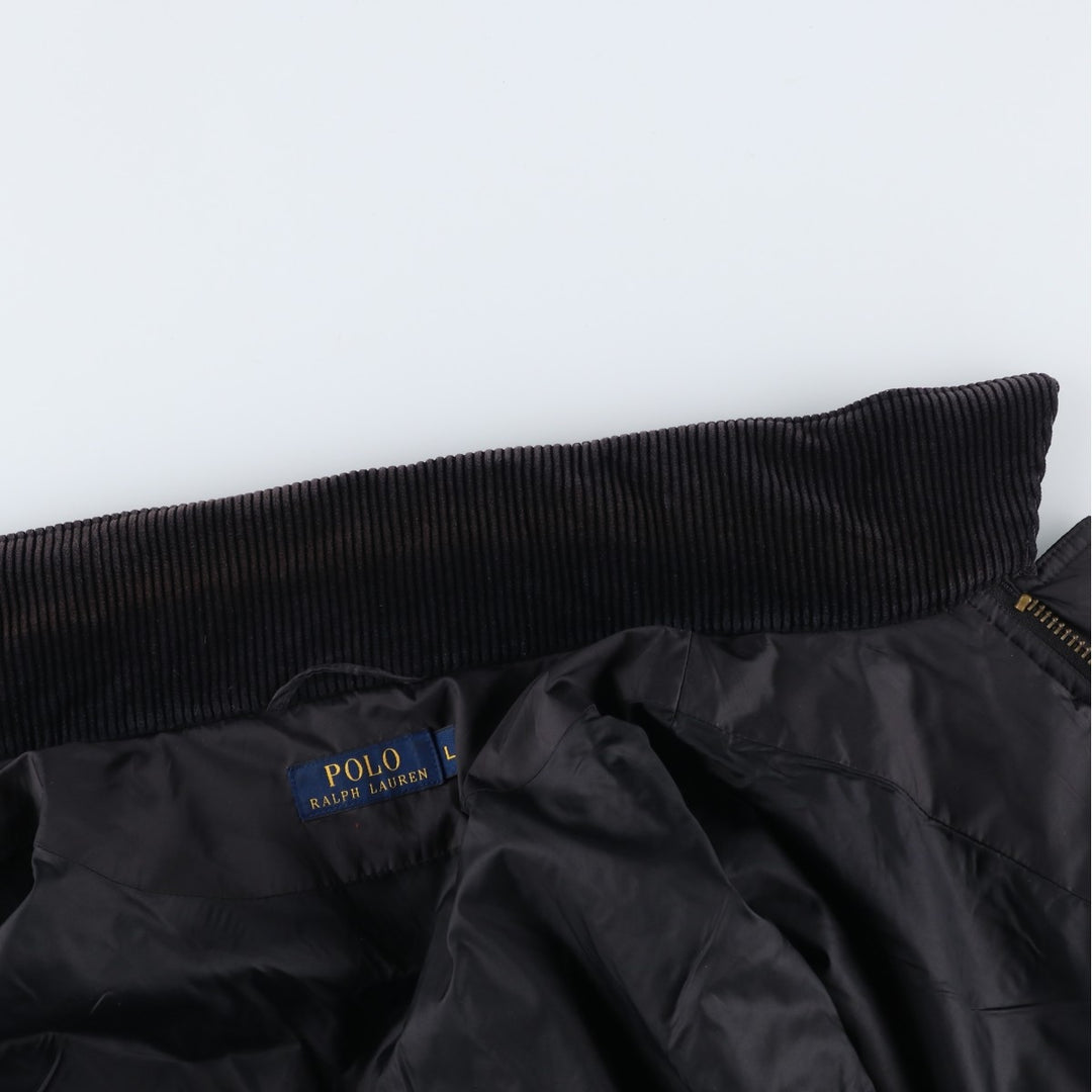 Ralph Lauren POLO by Ralph Lauren Quilted Puffer Jacket, Men's Size L polyester black type Vintage Second Hand