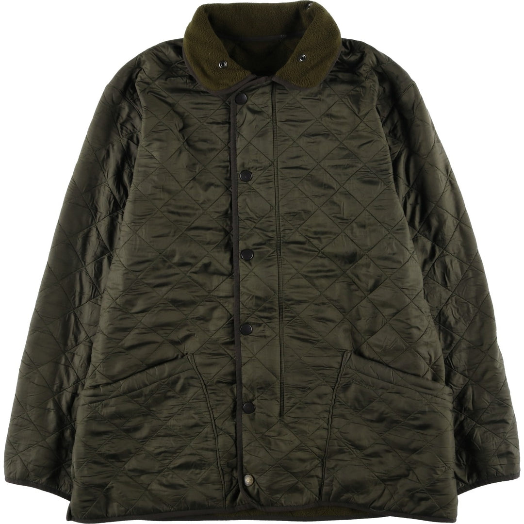 2000s~ Barbour 3 Warrant Quilted Puffer Jacket, Men's Size L polyamide Khaki type sage green Vintage Second Hand