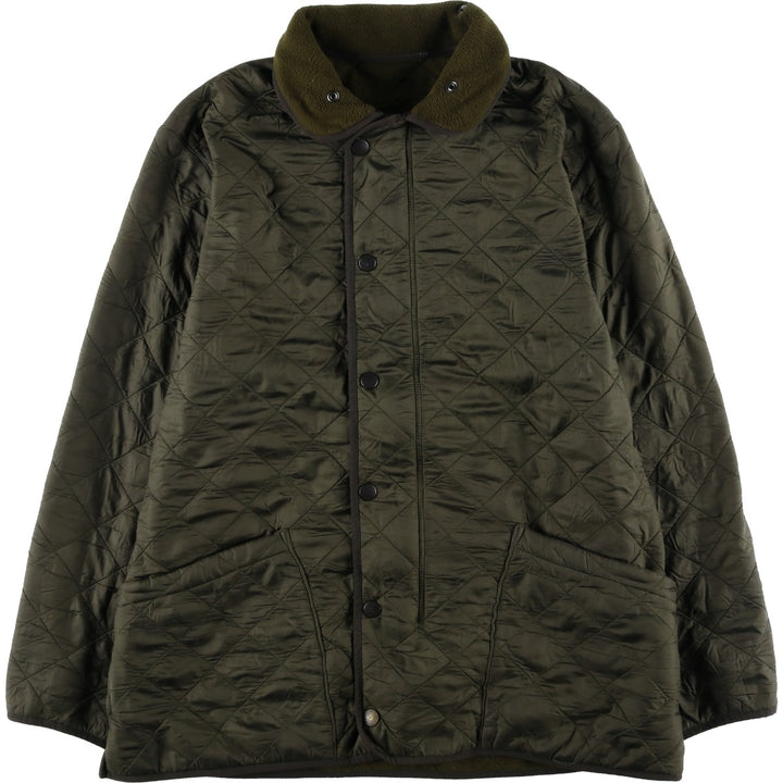 2000s~ Barbour 3 Warrant Quilted Puffer Jacket, Men's Size L polyamide Khaki type sage green Vintage Second Hand