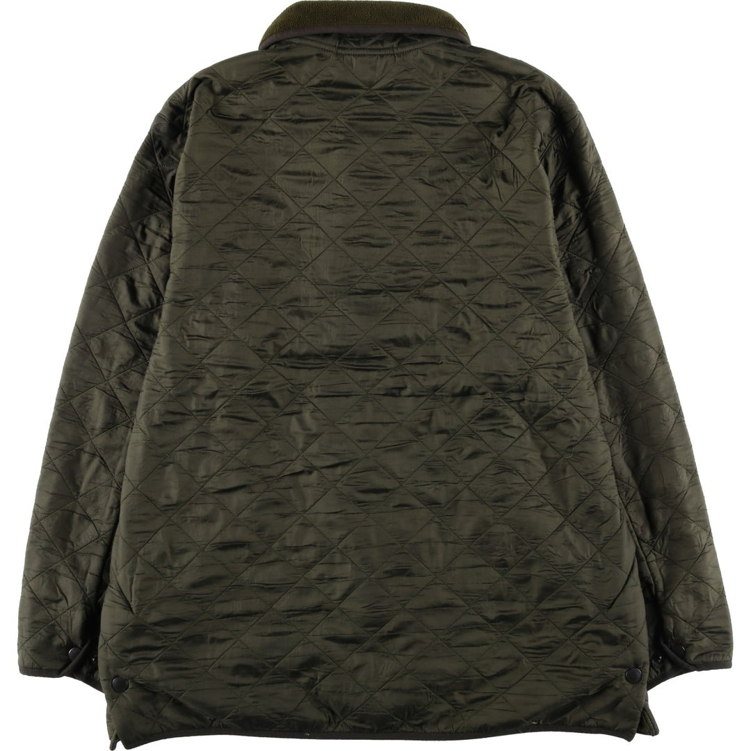 2000s~ Barbour 3 Warrant Quilted Puffer Jacket, Men's Size L polyamide Khaki type sage green Vintage Second Hand