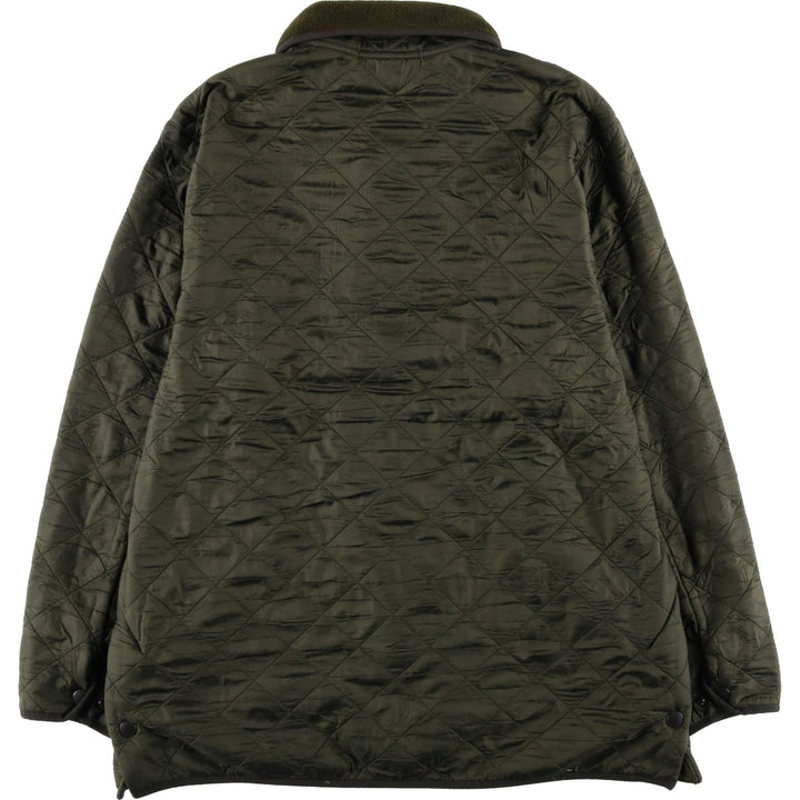 2000s~ Barbour 3 Warrant Quilted Puffer Jacket, Men's Size L polyamide Khaki type sage green Vintage Second Hand