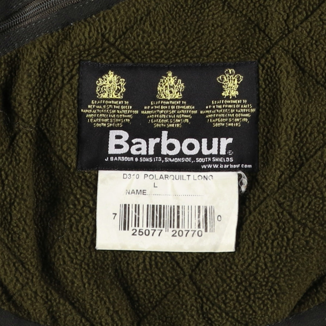 2000s~ Barbour 3 Warrant Quilted Puffer Jacket, Men's Size L polyamide Khaki type sage green Vintage Second Hand