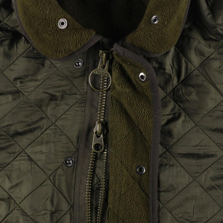 2000s~ Barbour 3 Warrant Quilted Puffer Jacket, Men's Size L polyamide Khaki type sage green Vintage Second Hand