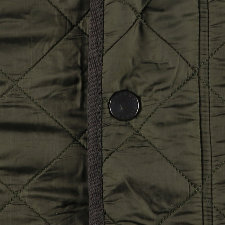 2000s~ Barbour 3 Warrant Quilted Puffer Jacket, Men's Size L polyamide Khaki type sage green Vintage Second Hand