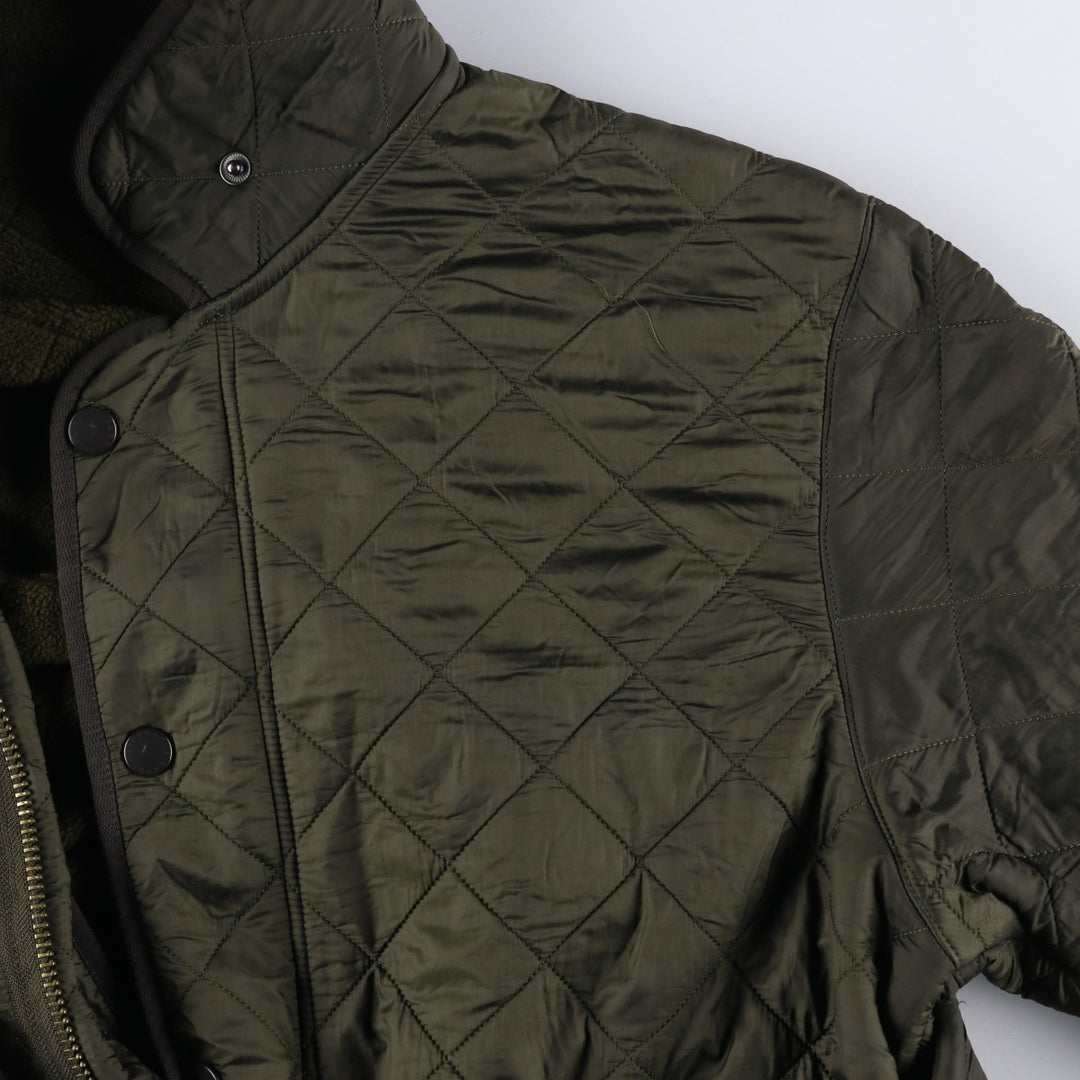 2000s~ Barbour 3 Warrant Quilted Puffer Jacket, Men's Size L polyamide Khaki type sage green Vintage Second Hand