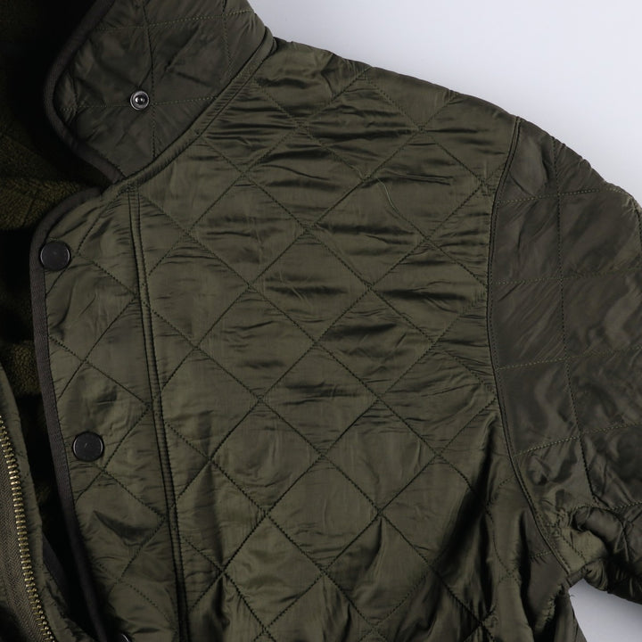 2000s~ Barbour 3 Warrant Quilted Puffer Jacket, Men's Size L polyamide Khaki type sage green Vintage Second Hand
