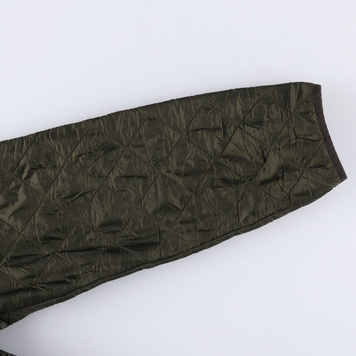 2000s~ Barbour 3 Warrant Quilted Puffer Jacket, Men's Size L polyamide Khaki type sage green Vintage Second Hand