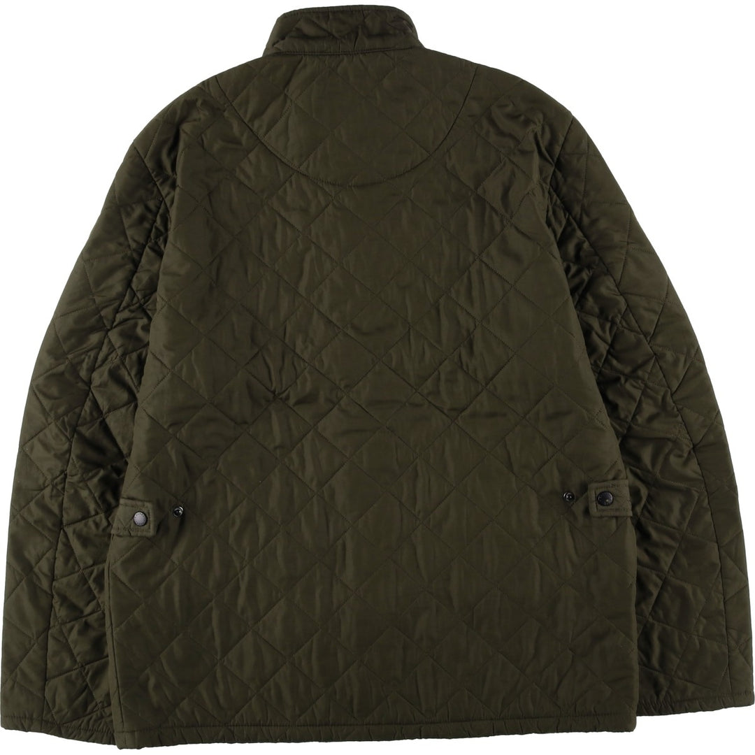 Barbour Quilted Jacket Puffer Jacket Men's L size polyester Khaki type Vintage Second Hand