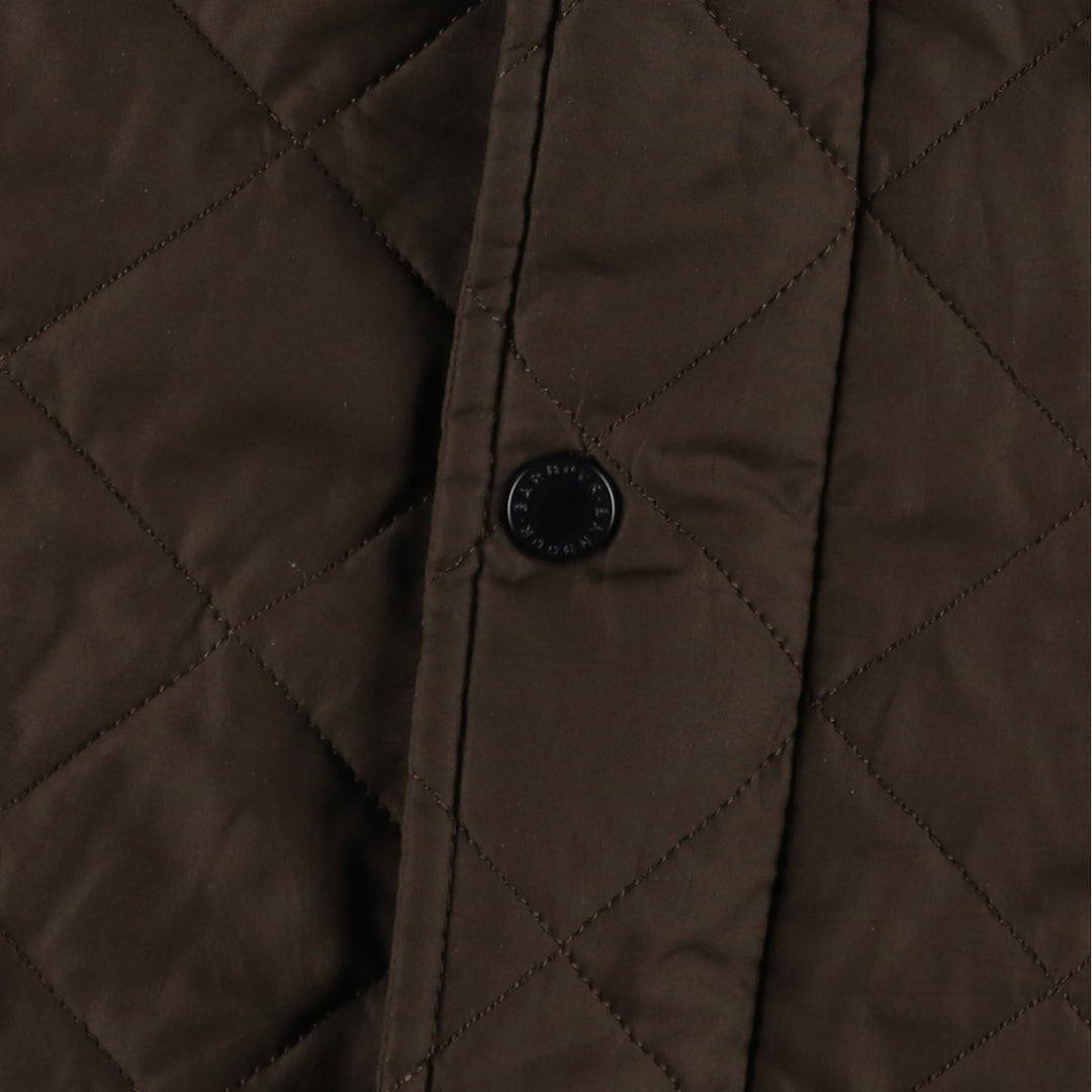 Barbour Quilted Jacket Puffer Jacket Men's L size polyester Khaki type Vintage Second Hand