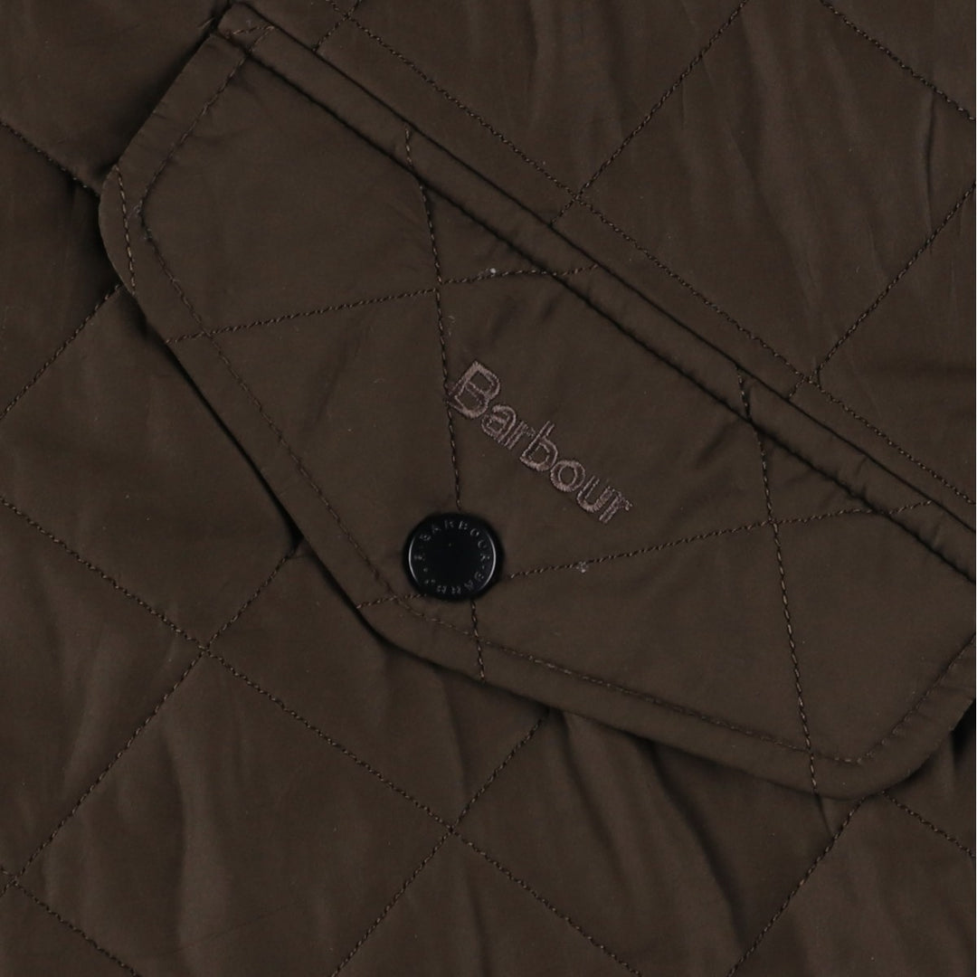 Barbour Quilted Jacket Puffer Jacket Men's L size polyester Khaki type Vintage Second Hand