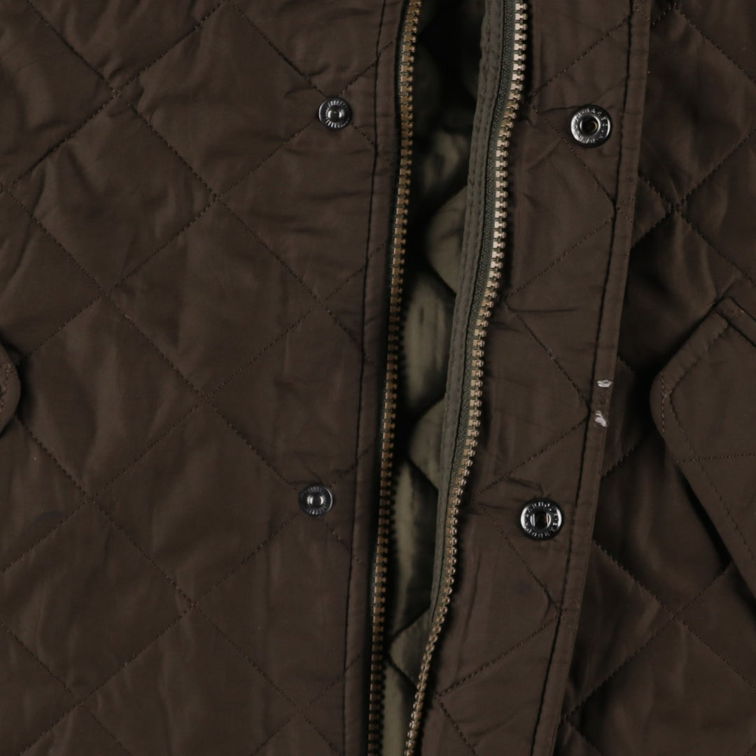 Barbour Quilted Jacket Puffer Jacket Men's L size polyester Khaki type Vintage Second Hand