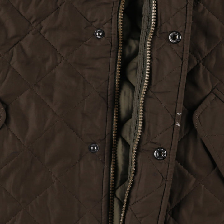 Barbour Quilted Jacket Puffer Jacket Men's L size polyester Khaki type Vintage Second Hand