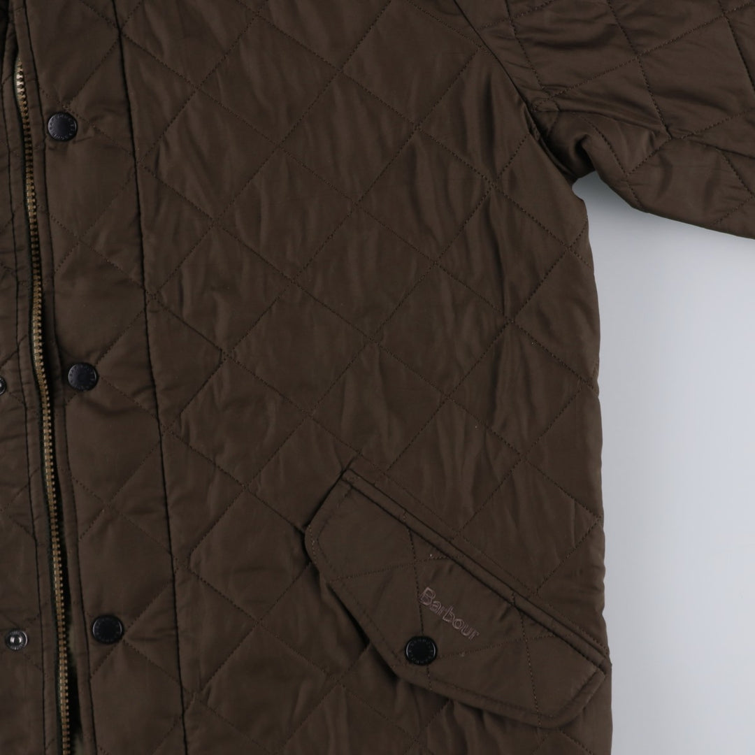 Barbour Quilted Jacket Puffer Jacket Men's L size polyester Khaki type Vintage Second Hand