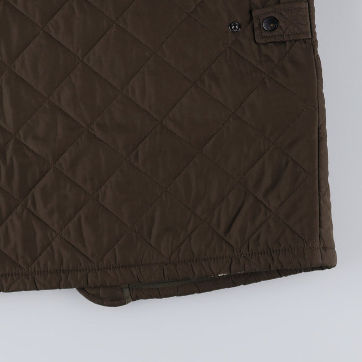 Barbour Quilted Jacket Puffer Jacket Men's L size polyester Khaki type Vintage Second Hand