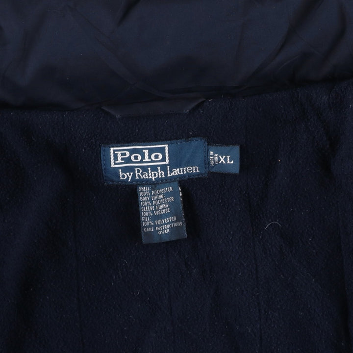 Ralph Lauren POLO by Ralph Lauren padded jacket puffer jacket men's XL size polyester navy blue type Vintage Second Hand