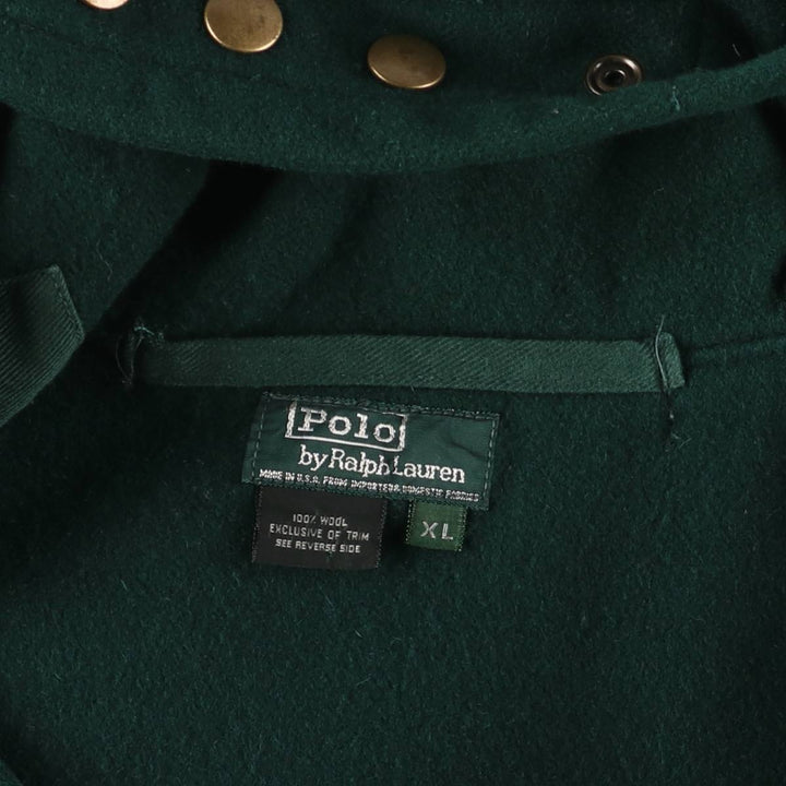 Vintage 1980'S Ralph Lauren POLO by Ralph Lauren duffle coat, made in the USA, size XL. wool green type Vintage Second Hand