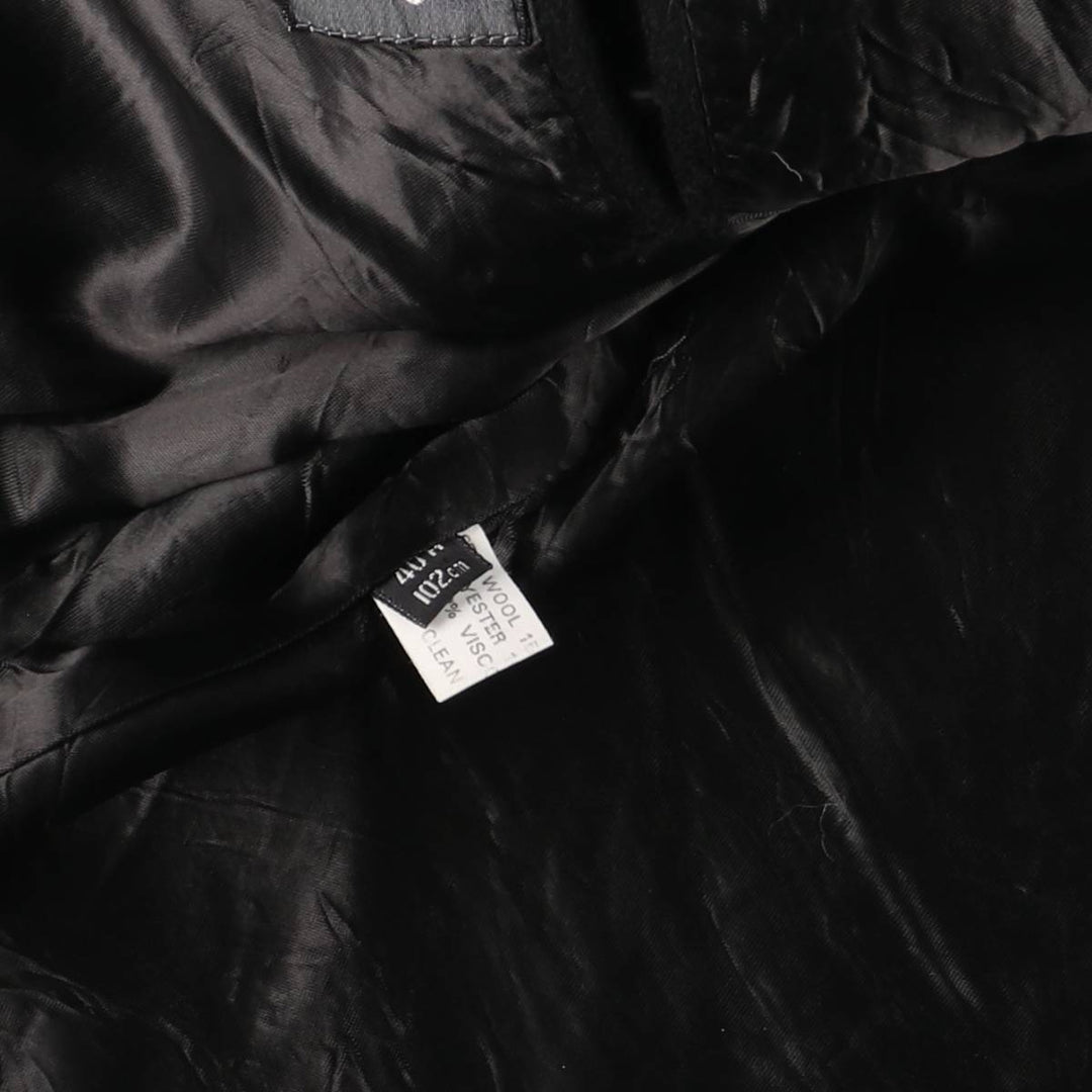 Cashmere-blend wool chester coat, made in England, men's size M wool black type Vintage Second Hand