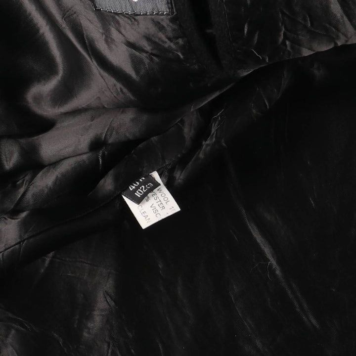 Cashmere-blend wool chester coat, made in England, men's size M wool black type Vintage Second Hand