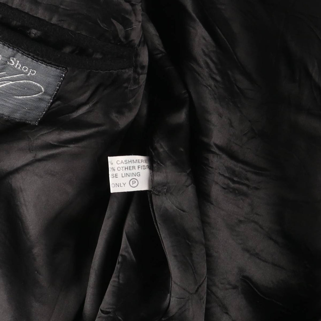 Cashmere-blend wool chester coat, made in England, men's size M wool black type Vintage Second Hand