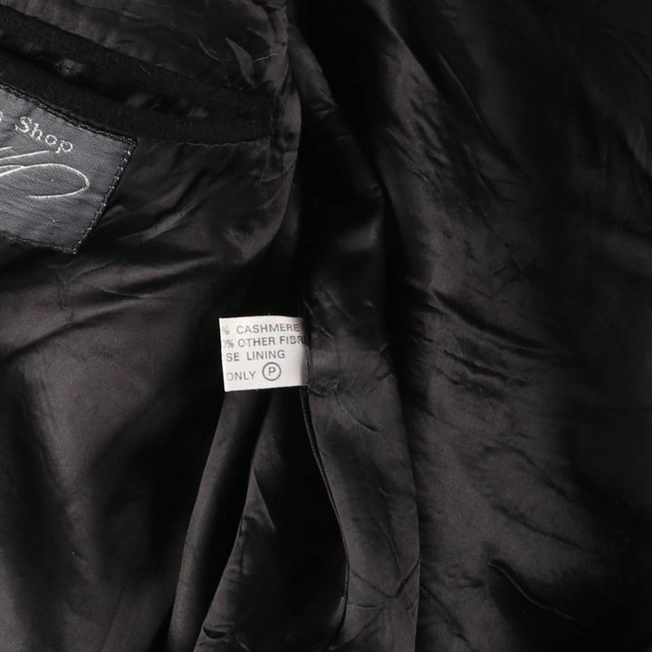 Cashmere-blend wool chester coat, made in England, men's size M wool black type Vintage Second Hand