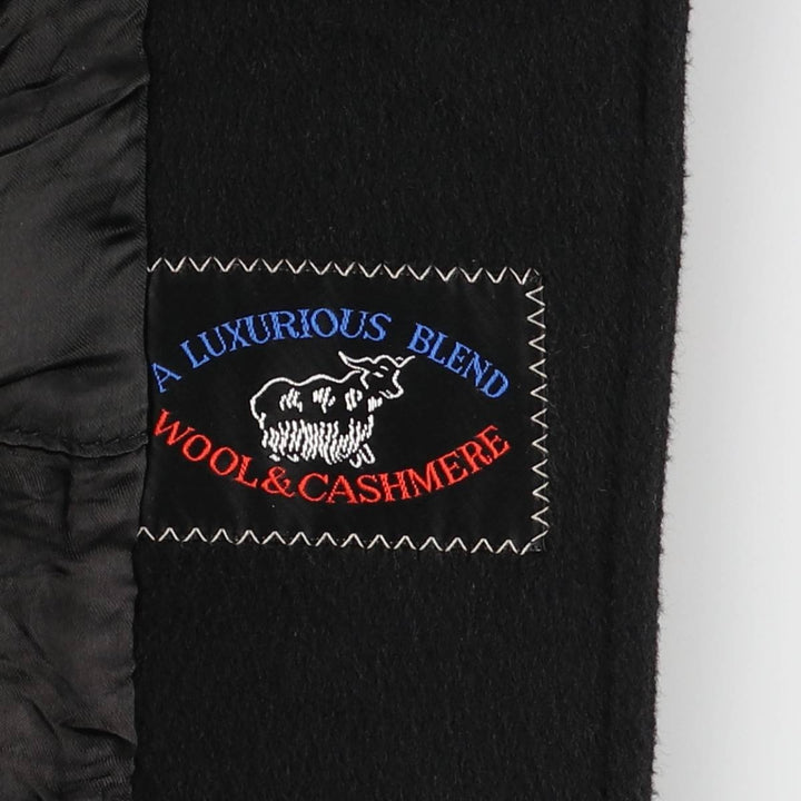 Cashmere-blend wool chester coat, made in England, men's size M wool black type Vintage Second Hand