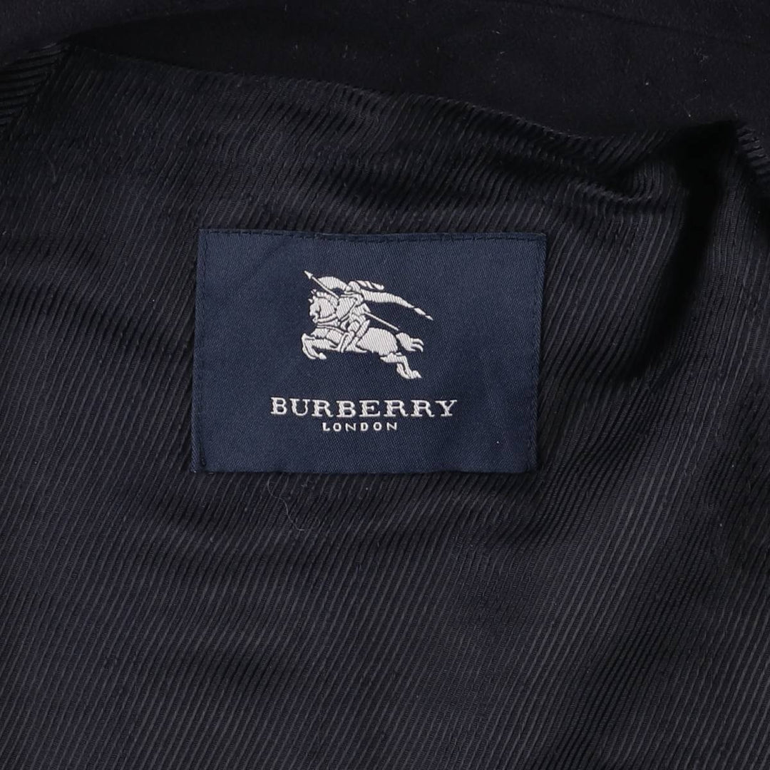 Burberry's BURBERRY LONDON hooded half coat, men's size M wool navy blue type Vintage Second Hand