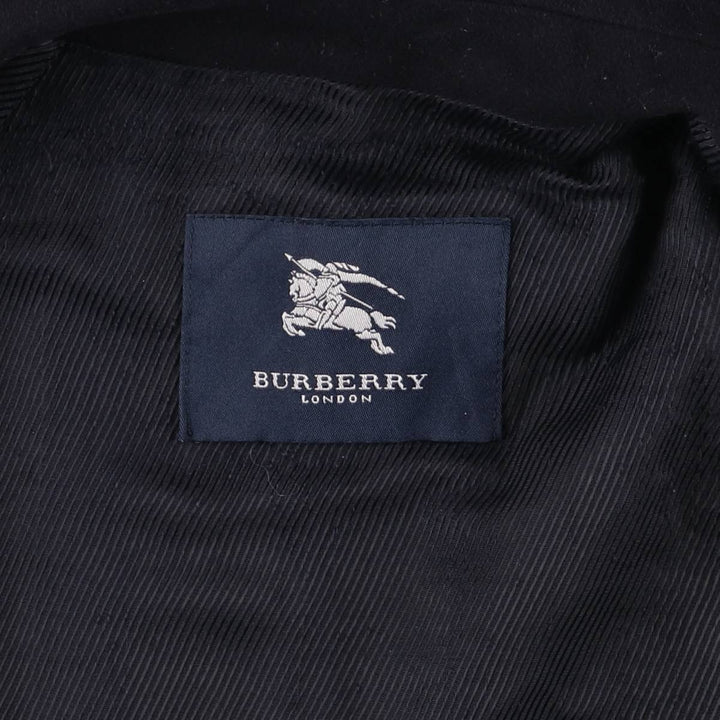 Burberry's BURBERRY LONDON hooded half coat, men's size M wool navy blue type Vintage Second Hand