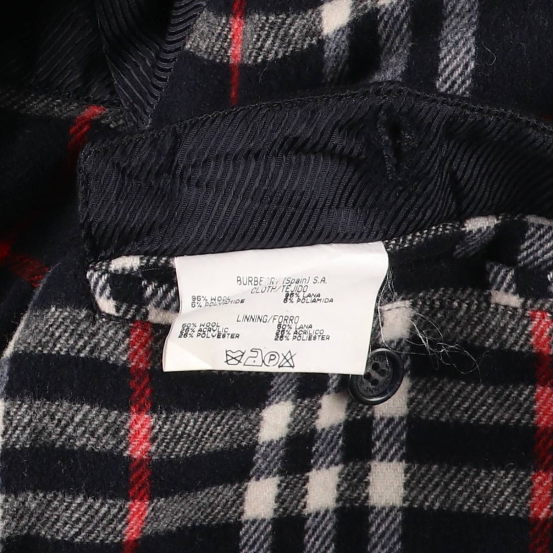 Burberry's BURBERRY LONDON hooded half coat, men's size M wool navy blue type Vintage Second Hand