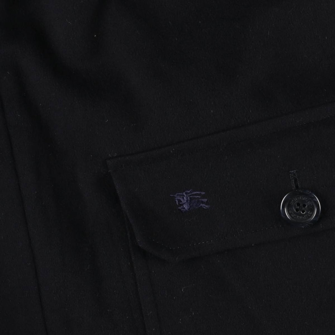 Burberry's BURBERRY LONDON hooded half coat, men's size M wool navy blue type Vintage Second Hand