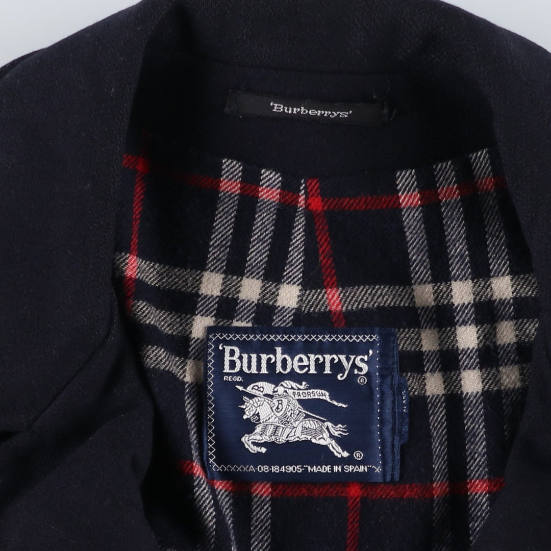 Burberry's peacoat, men's size L unclear navy blue type Vintage Second Hand
