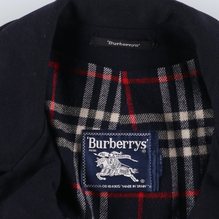 Burberry's peacoat, men's size L unclear navy blue type Vintage Second Hand