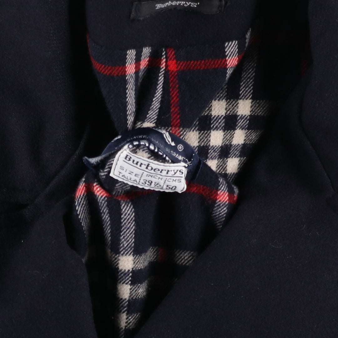Burberry's peacoat, men's size L unclear navy blue type Vintage Second Hand