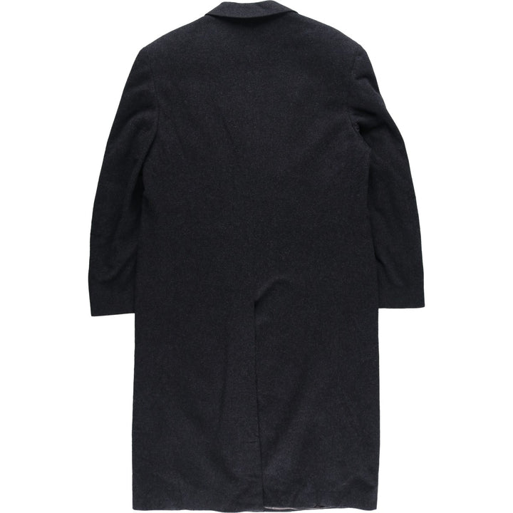 Burberry's double-breasted peak lapel chester coat, men's size M unclear Charcoal Vintage Second Hand