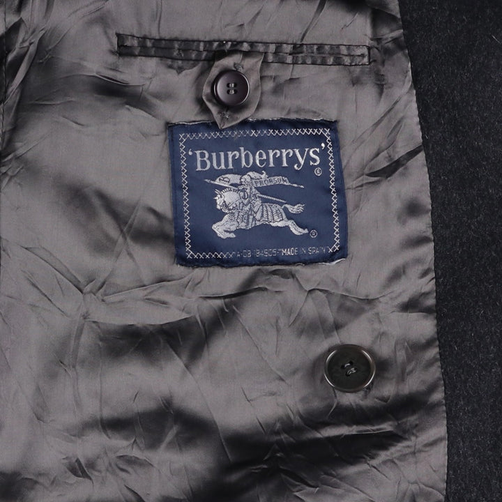 Burberry's double-breasted peak lapel chester coat, men's size M unclear Charcoal Vintage Second Hand