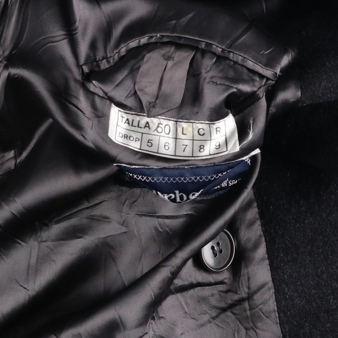 Burberry's double-breasted peak lapel chester coat, men's size M unclear Charcoal Vintage Second Hand