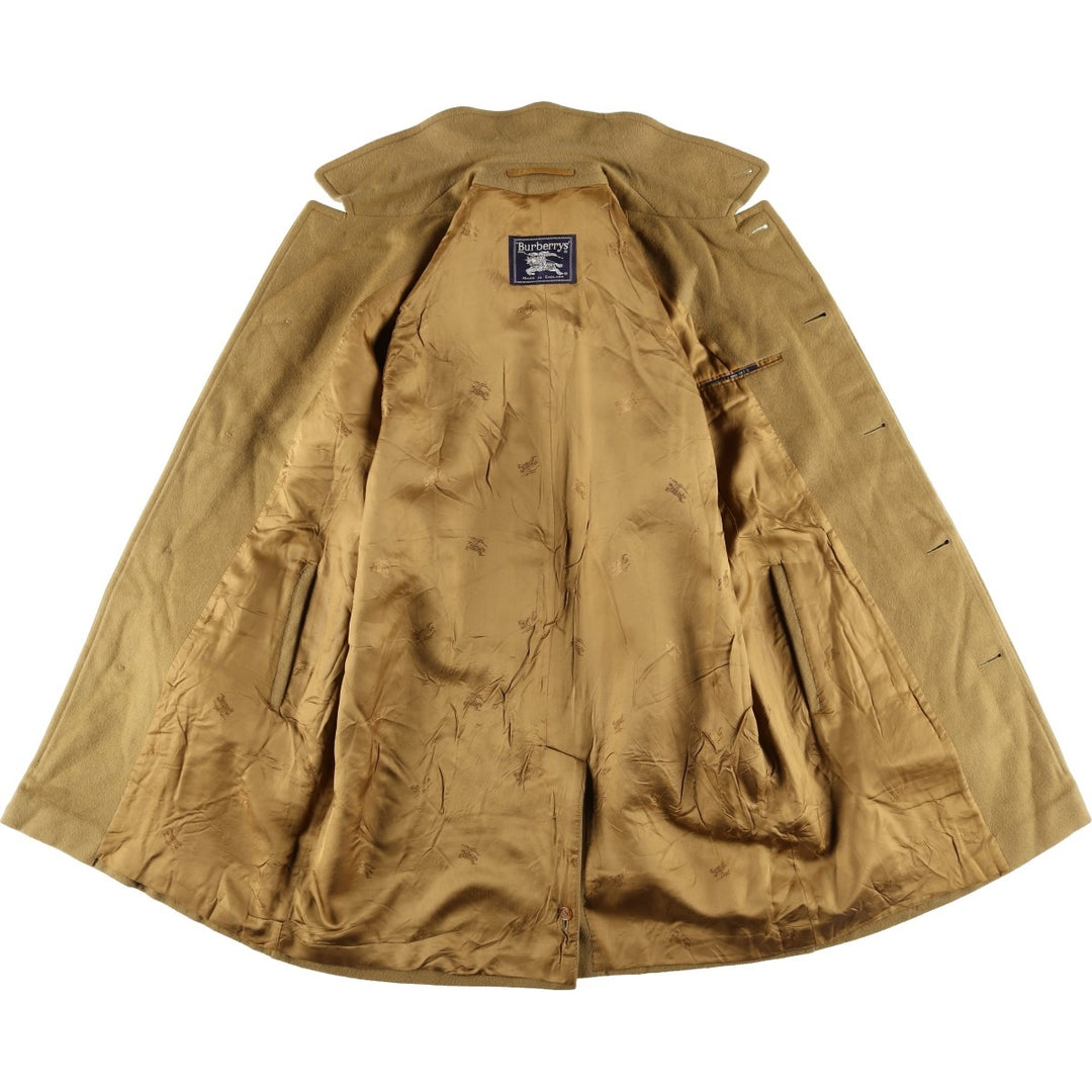 Burberry's wool half coat, made in England, size L wool Camel type Vintage Second Hand