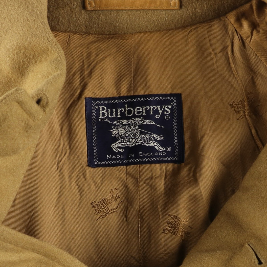 Burberry's wool half coat, made in England, size L wool Camel type Vintage Second Hand