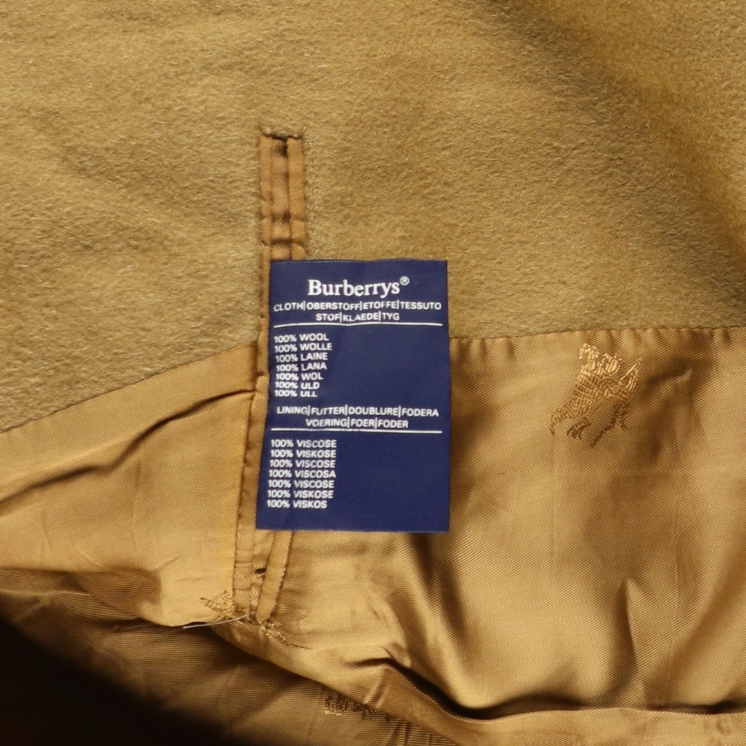 Burberry's wool half coat, made in England, size L wool Camel type Vintage Second Hand