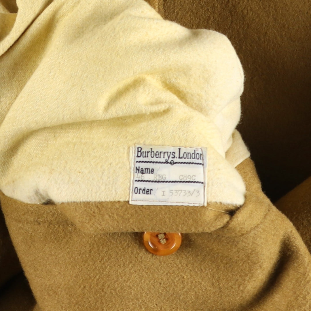 Burberry's wool half coat, made in England, size L wool Camel type Vintage Second Hand