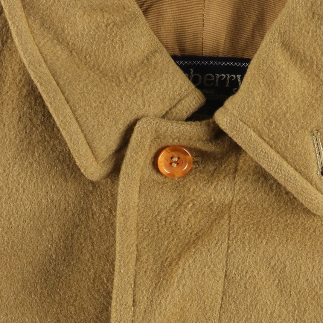 Burberry's wool half coat, made in England, size L wool Camel type Vintage Second Hand