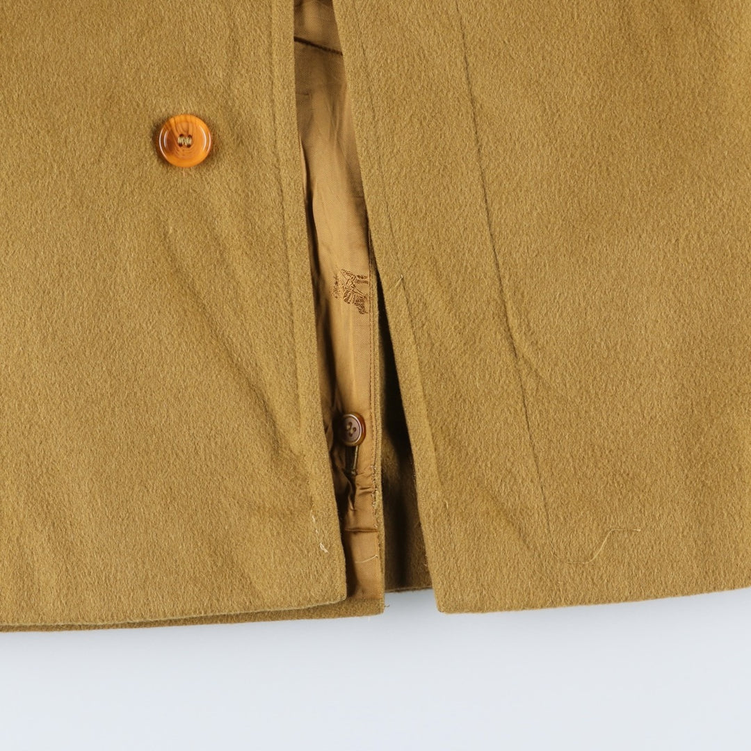 Burberry's wool half coat, made in England, size L wool Camel type Vintage Second Hand