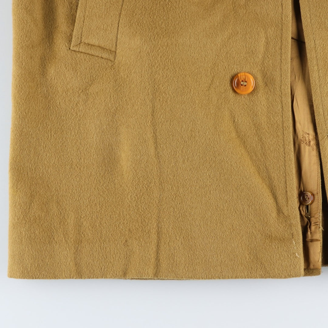 Burberry's wool half coat, made in England, size L wool Camel type Vintage Second Hand