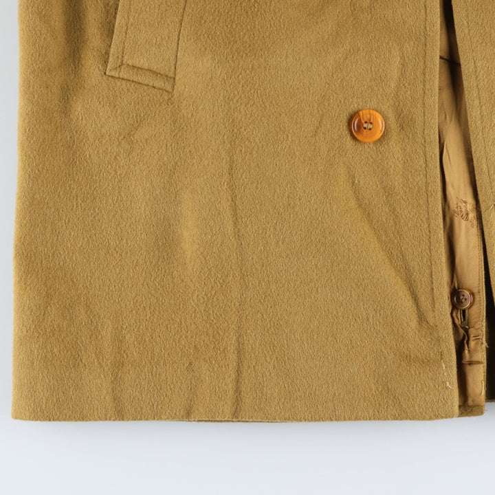 Burberry's wool half coat, made in England, size L wool Camel type Vintage Second Hand