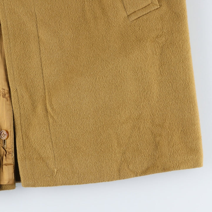 Burberry's wool half coat, made in England, size L wool Camel type Vintage Second Hand