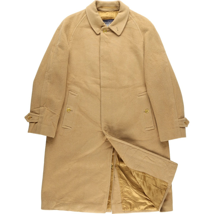 Burberry's wool long coat, made in England, men's size XL wool Beige type Vintage Second Hand